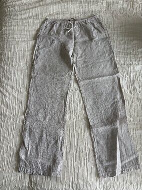 Brandy striped linen pants